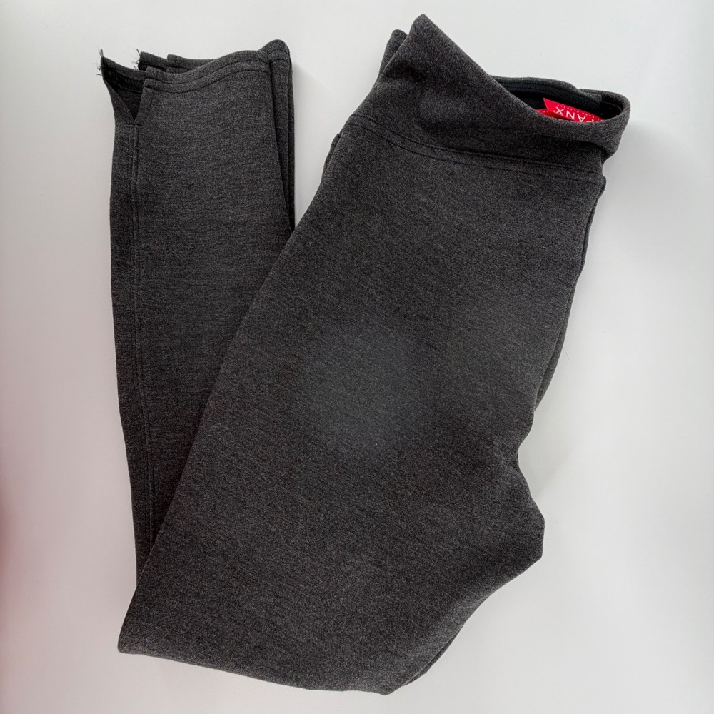 SPANX Petite XS TP Black Ponte Leggings High Waist Stirrup Detail